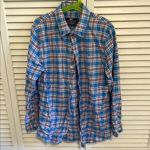 Vineyard Vines Blue Plaid Button Down Flannel Shirt